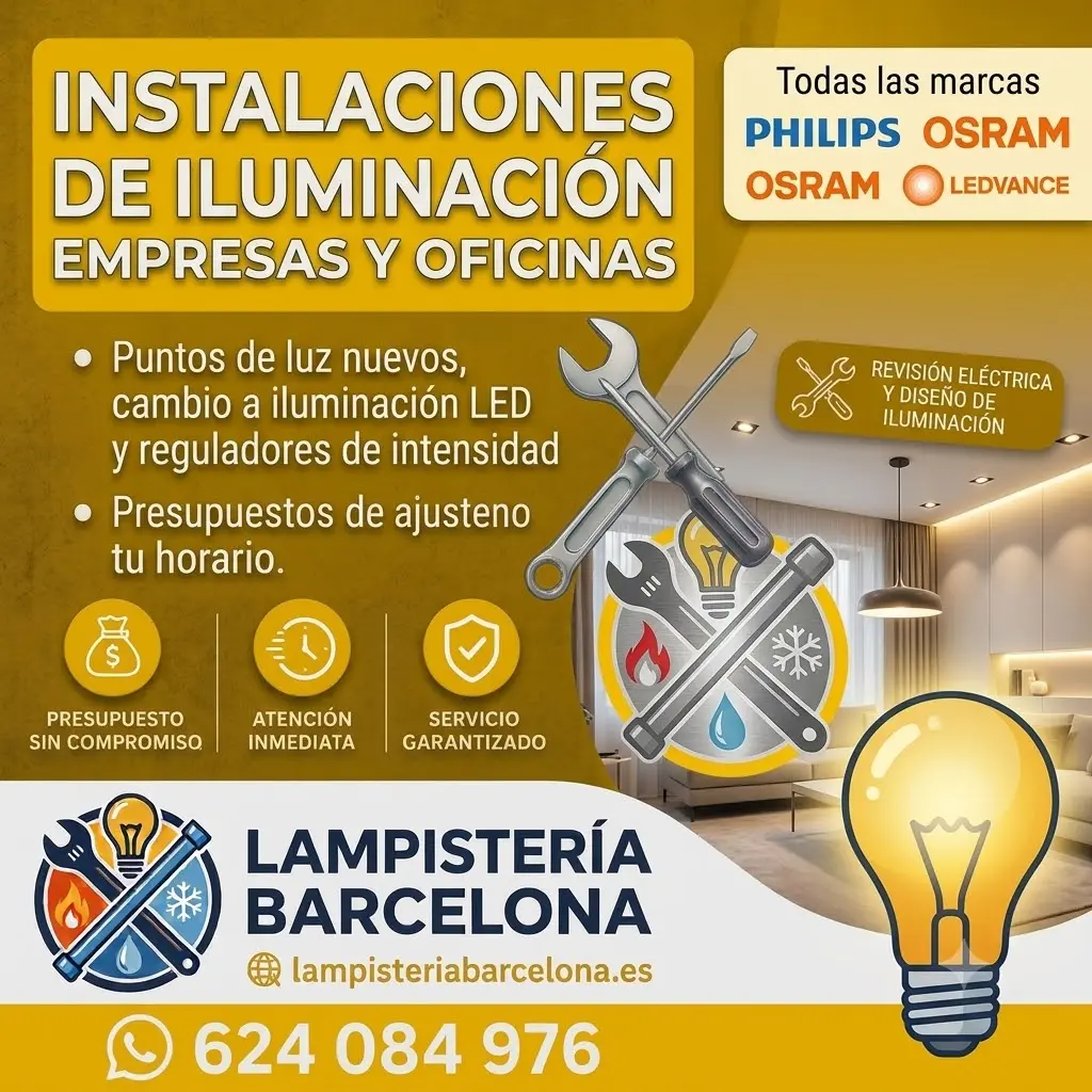 Instalaciones de iluminación - Lampistería Barcelona