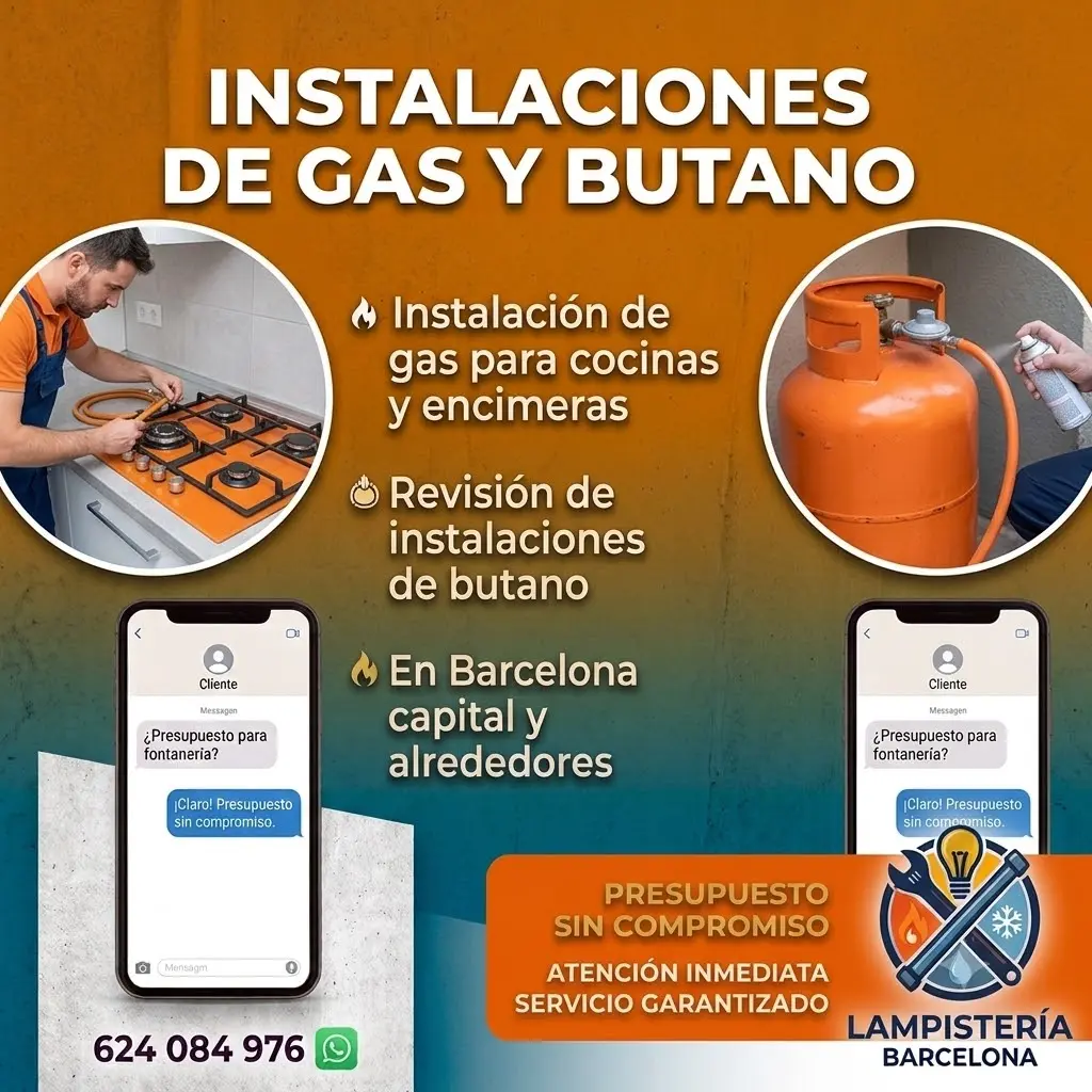 Instalaciones de gas y butano - Lampistería Barcelona