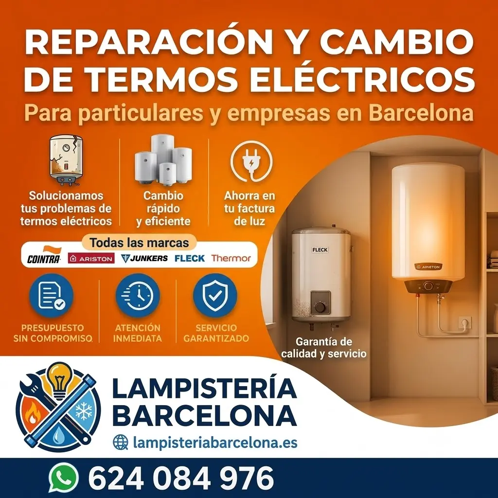Reparación y cambio de termos eléctricos - Lampistería Barcelona