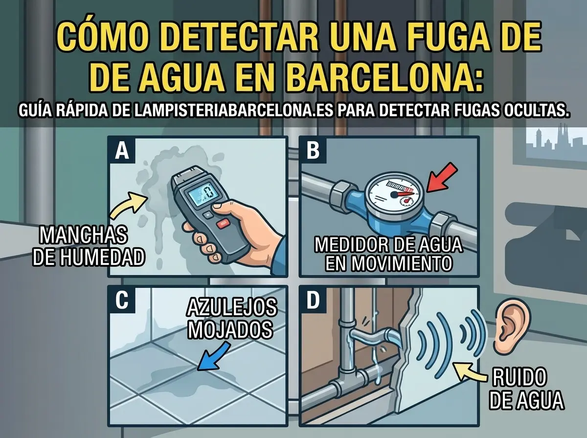 Cómo detectar una fuga de agua en Barcelona - Lampistería Barcelona