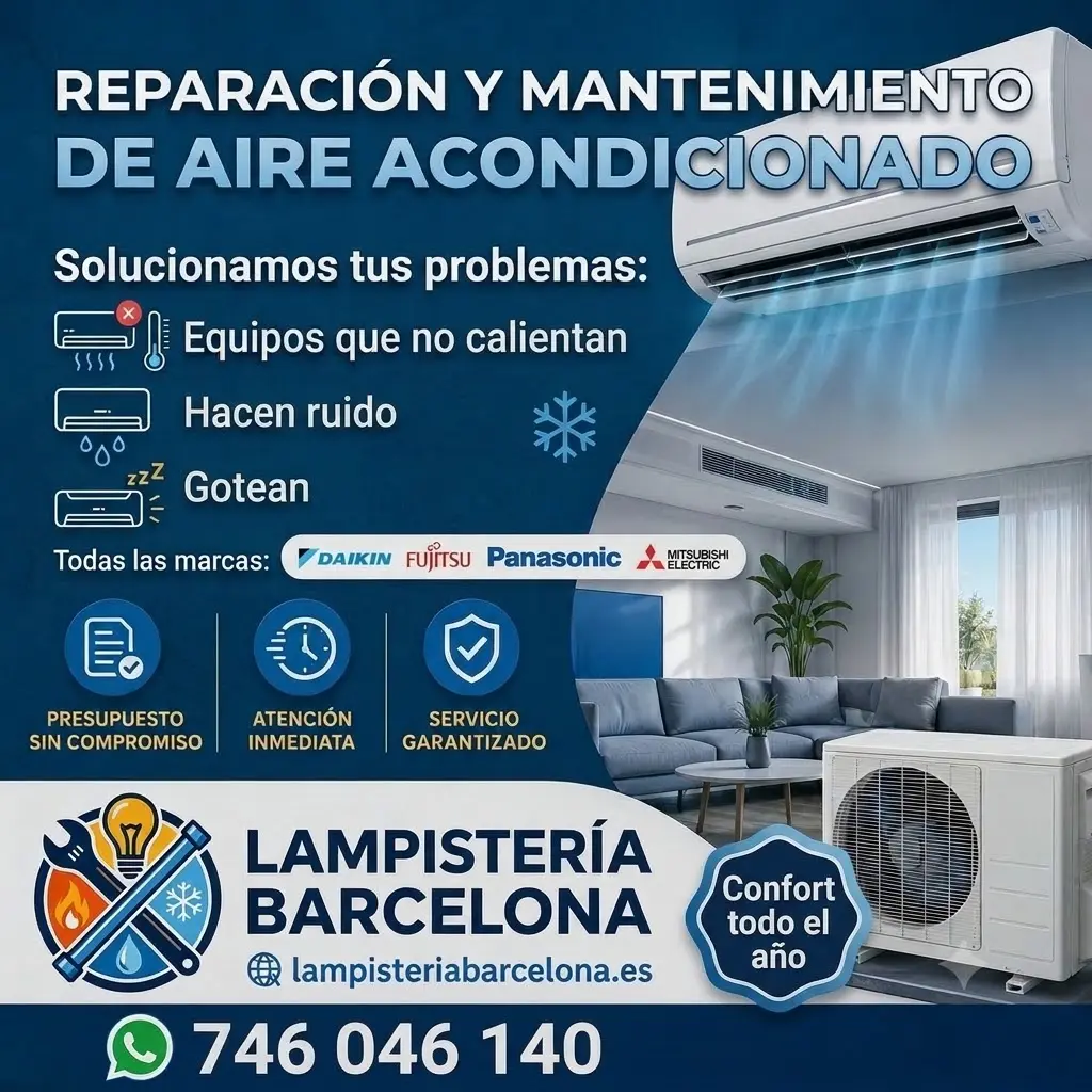 Reparación de aire acondicionado por técnico de climatización en Barcelona